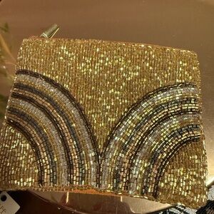 Kay Lee Gold  Beaded Coin Pouch